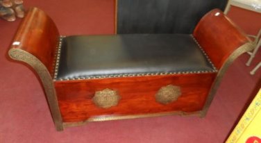 Wooden bench chest / trunk hand Carved made in India