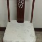 Rosewood piece accent chair cherry stain with flowers and birds carving design