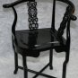rosewood accent corner chair cherry stain with fish carving