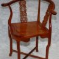 rosewood accent corner chair honey stain with long life carving