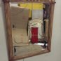 30" scroll design mirror honey color stain
