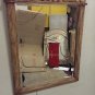 30" scroll design mirror honey color stain