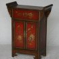 Chinese red elmwood flowers and birds Altar hand painted Cabinet Table