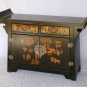 Chinese Black matte chinoserie Altar hand painted Cabinet Table