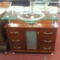 39" Raised clear Glass top Modern Vanity Cherry w/faucet