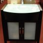 31" Frosted Glass top Modern Vanity Dark Ebony (black) w/faucet