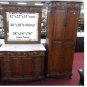 Combo 42" Cream Marble bath vanity w/ mirror and linen tower sink **NO FAUCETS**