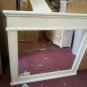 40" plain design bathroom mirror whitewash stain