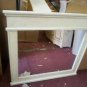 40" plain design bathroom mirror whitewash stain