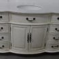 60" Bathroom combo Vanity Sink, Marble, w/ linen tower, all white