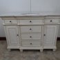 48" FULL Bathroom! combo Vanity Sink, Marble, w/mirror, linen, med cab all white