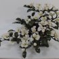 Jade Bonsai Tree with White Stone Flowers / Leaves & Base are Solid Jade