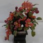Jade Bonsai Tree with Pink Stone Flowers / Leaves & Base are Solid Jade