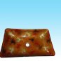 Rectangle Vessel Bowl Sink 23" Amber Rust