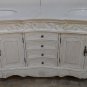 72" Double Vanity Bathroom Sink White Marble / White Wash Cabinet / White Bowls