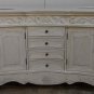 72" Double Vanity Bathroom Sink White Marble / White Wash Cabinet / White Bowls