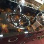 61" Marbled Glass top Modern Double sink Vanity dark ebony w/ faucet