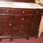 42" Bathroom Vanity Sink Cream Marble with Espresswo Cabinet & Bisque Bowl