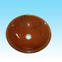 Round Vessel Sink 16" Diameter Wood Tone