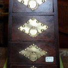 Wooden 4 drawer  box hand Carved made in India