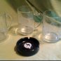 VINTAGE JOE CAMEL COLLECTION LOT 8 BALL ASH TRAY + ETCHED GLASSES