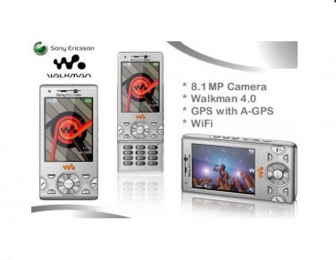 Sony Ericsson Walkman W995i silver(Unlocked) wifi GPS Cellular Phone 8.0MP