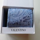 NWT Men's VALENTINO Silk Tie Pale Blue Paisley Pattern MSRP $135 Box Included