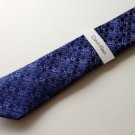 NWT Men's CALVIN KLEIN Tie Navy & Lavender Floral Pattern 100% Silk  MSRP $65.00