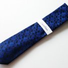 NWT Men's CALVIN KLEIN Tie Black & Blue Floral Pattern 100% Silk  MSRP $65.00