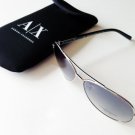 NWOT Men's Armani Exchange Sunglasses AX201/s Black/Chrome Free Ship w/in USA