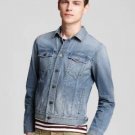 BNWT Men's BURBERRY BRIT 2 Pocket Denim Jacket Busted Blue size XL MSRP $395
