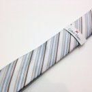 NWT Men's CALVIN KLEIN Tie Black Striped Extreme Slim 100% Silk  MSRP $59.50
