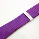 NWT Men's Calvin Klein Tie Purple & Red Geometric Pattern 100% Silk MSRP $59.50
