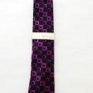 NWT Men's MICHAEL Michael Kors Tie Black / Purple Geometric Pattern  MSRP $59.50
