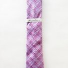 NWT Men's Kenneth Cole Mauve Pink Plaid Pattern 100% Silk MSRP $55.00