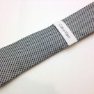 NWT Men's Calvin Klein Tie Grey & Black Plaid Pattern 100% Silk MSRP $59.50