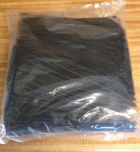 1000 NEW 11" BLACK WIRE CABLE ZIP TIES NYLON TIE WRAPS 50 Lb Strength