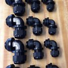15 Pc Kit Strain Relief  Right Angle Cord Grip Gland  3/8" 1/2" 3/4" 90 Degree