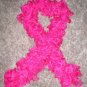 Bright Pink Handknit Ruffle Scarf