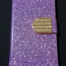 Iphone 6 Purple Bling Diamond Leather Case