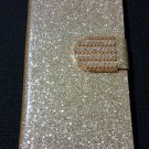Iphone 6 Gold Bling Diamond Leather Case