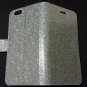 Iphone 6 Silver Bling Diamond Leather Case