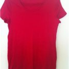 Maternity Clothes Short Sleeve,Top,Blouse,Shirt Cotton Blend New Red Large Small