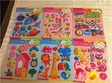 3D Removable Glitter Wall Stickers for Kids Room for Window/Desk/Wall