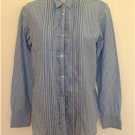 Gap Women's Blue Pleated Front Button Down Shirt/Blouse/Top 100% Cotton Size 6