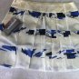 Authentic Prada Silk Skirt Ivory/Blue Made in Italy Red Tag Size 40/6