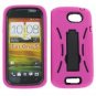 HTC ONE S Hot Pink Protective Case Cover - Robotic Kick Stand