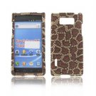 Lg Splendor Venice US730 Leopard Diamond,Bling,Snap on Cell Phone Case Cover