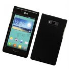 Lg Splendor Venice US730  Black Rubberfeel Hard  Snap on Cell Phone  Case Cover