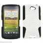 Htc One S Ville Black Tpu WHITE Net Hybrid Case Cover T-Mobile